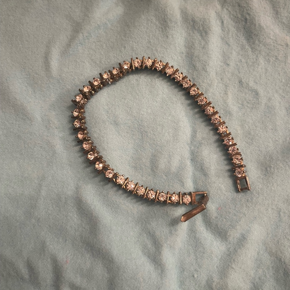 Elegant silver tennis bracelet